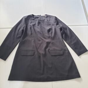 Abercrombie & Fitch Dress Womens XL Petite Black Long Sleeve Shift Professional